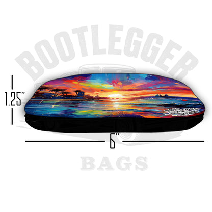 Watercolor Ocean Sunset Cornhole Bags