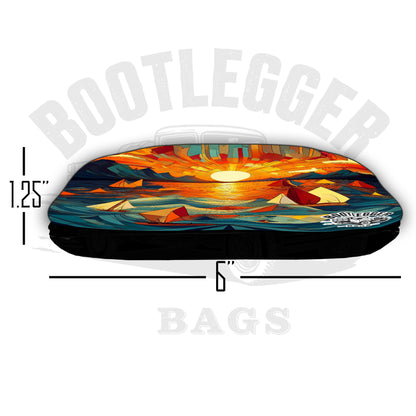 Tropical Ocean Sunsets Cornhole Bags