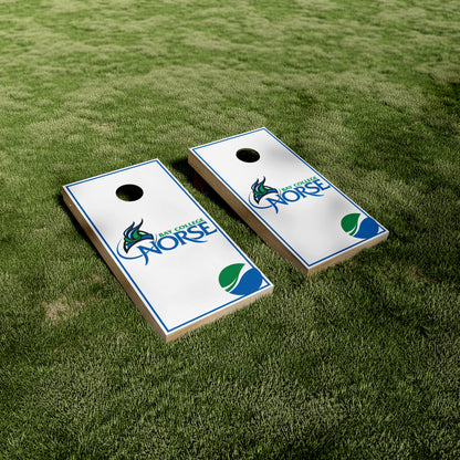 Bay College Norse Printed Cornhole Vinyl Wraps