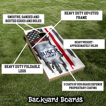 Busch Red Line Flag Cornhole set