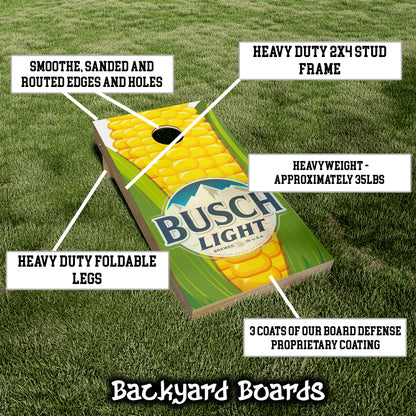 Busch Beer Corn Cob Printed Cornhole Set