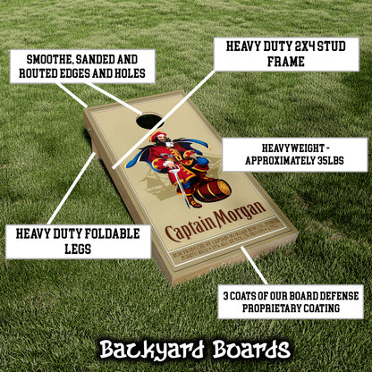 Captain Morgan Tan Printed Cornhole Set