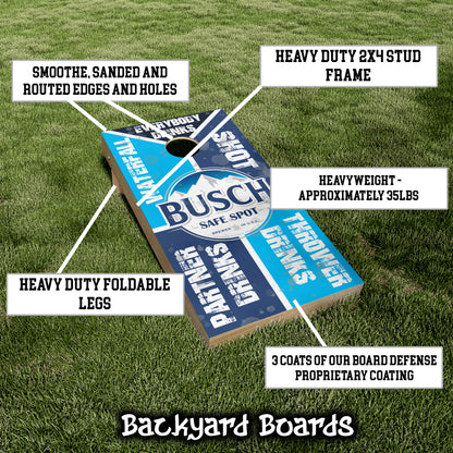 Busch Waterfall Drinking Game Cornhole Set