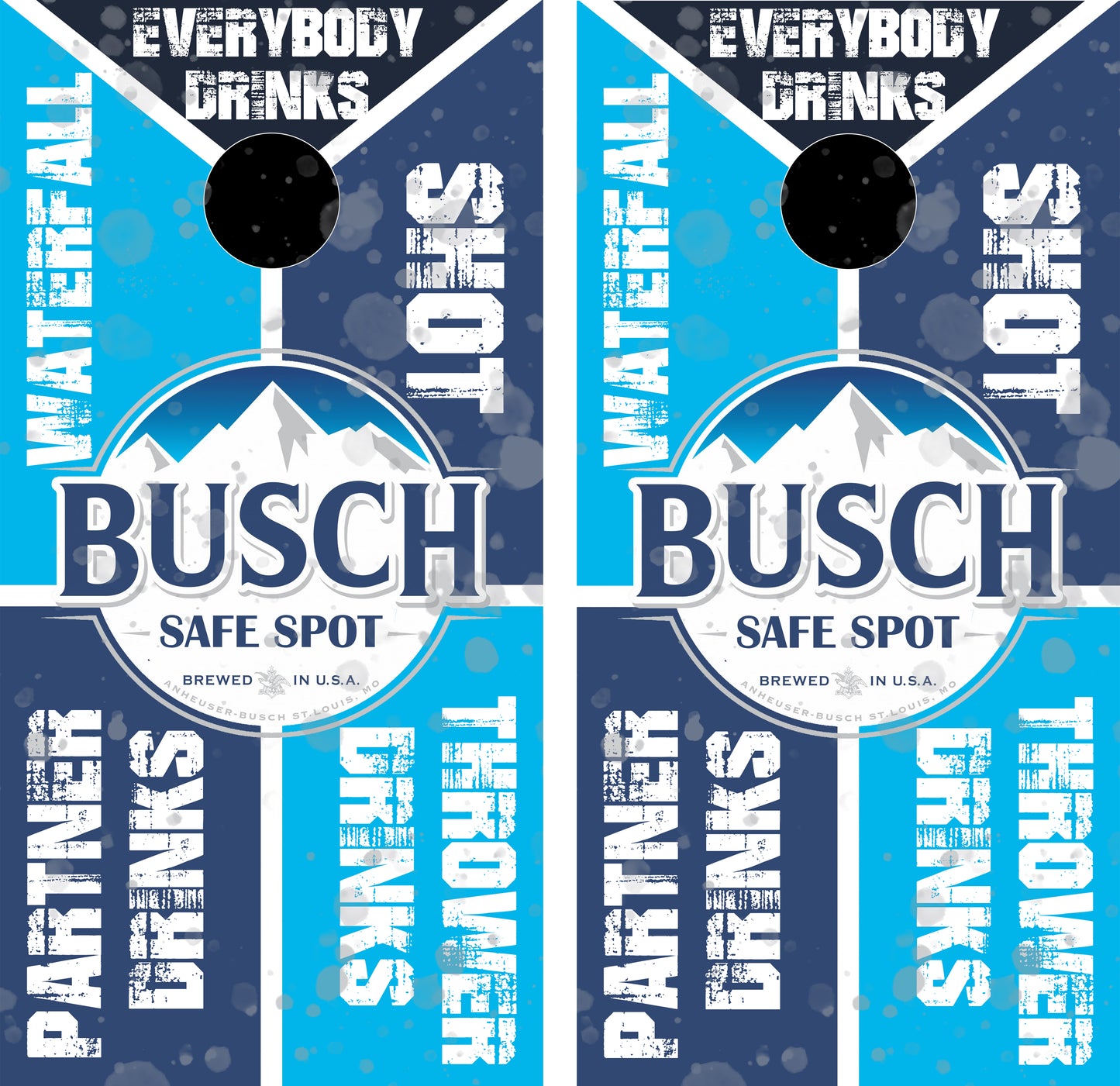 Busch Waterfall Drinking Game Cornhole Set