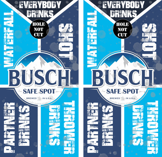 Busch Waterfall Drinking Game Vinyl Wraps/Skins