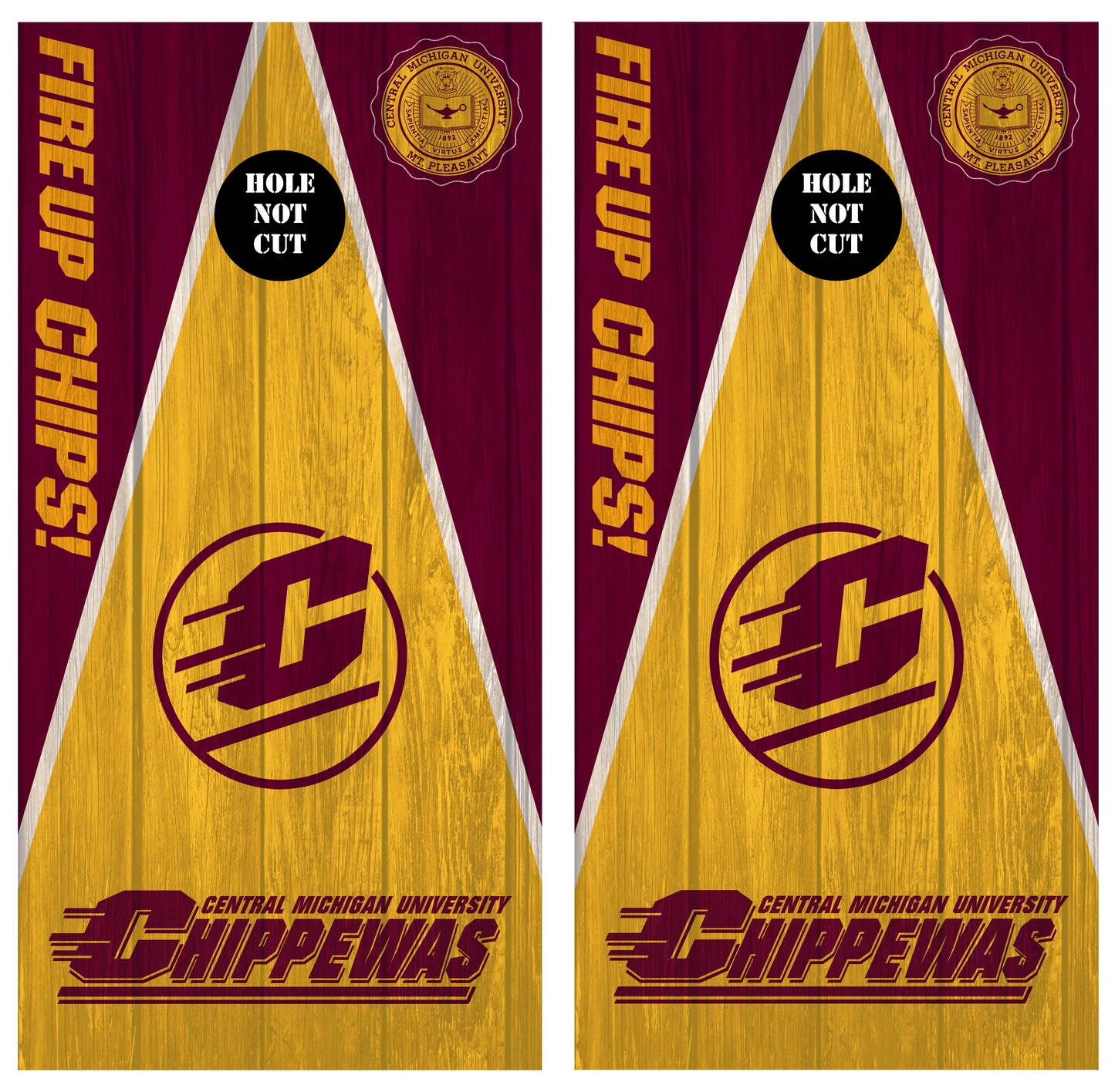 Central Michigan University Fire Up Chips Printed Vinyls/Skins