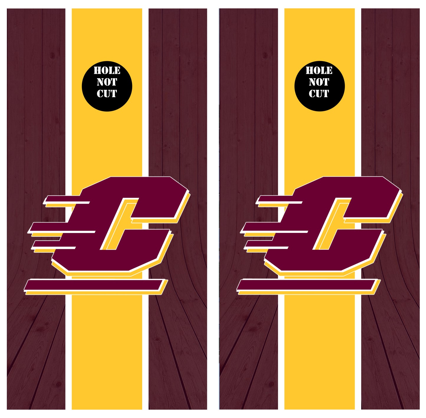 Central Michigan University Stripes Printed Vinyl Wraps/Skins