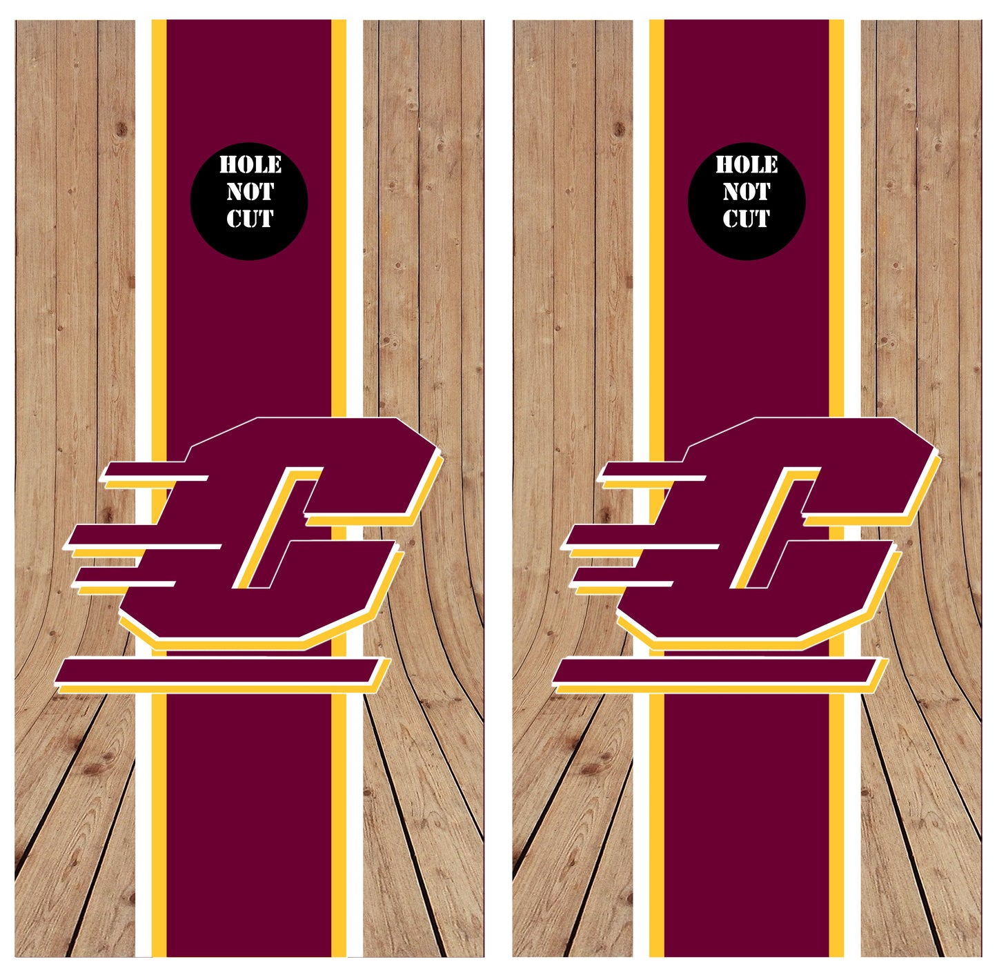 Central Michigan 3D Wood Printed Vinyl Wraps/Skins