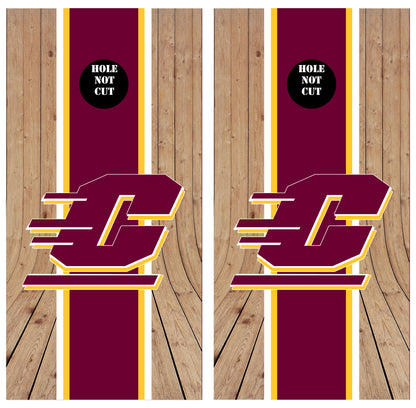 Central Michigan 3D Wood Printed Vinyl Wraps/Skins