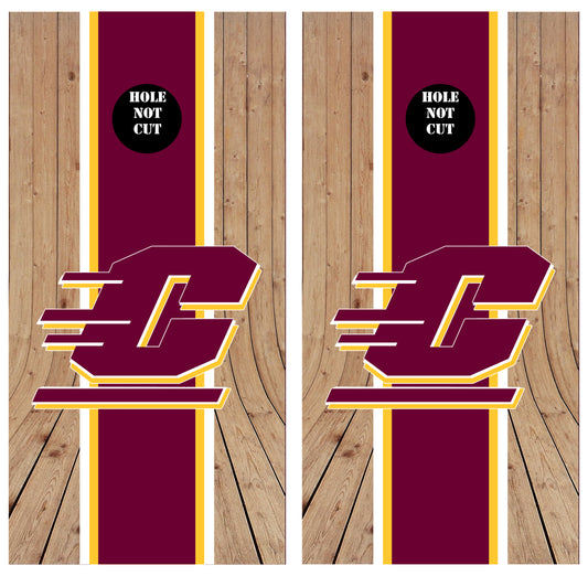 Central Michigan 3D Wood Printed Vinyl Wraps/Skins