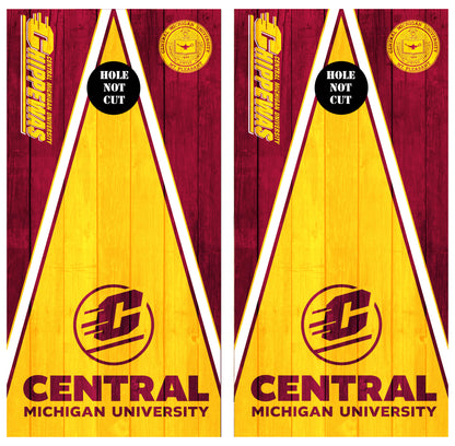 Central Michigan Wood Grain Printed Vinyl Wraps/Skins