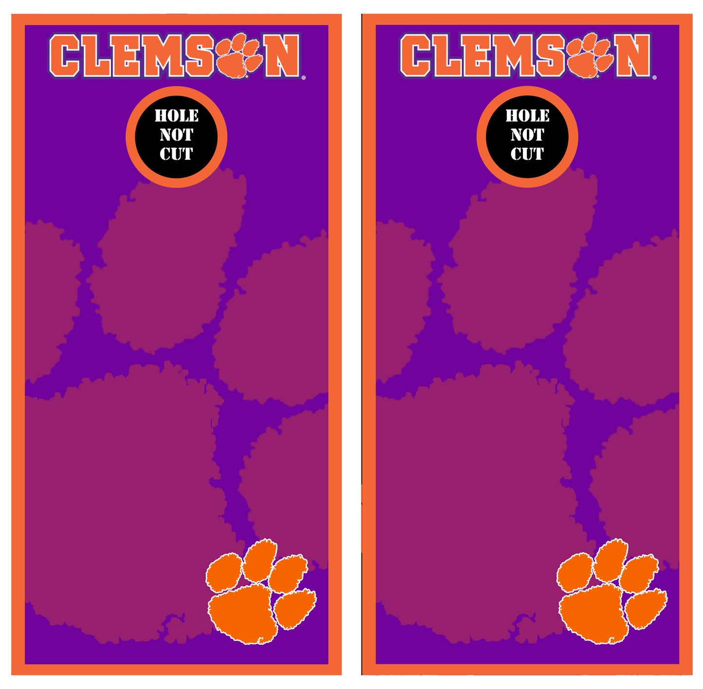 Clemson University Purple Printed Vinyl Wraps/Skins