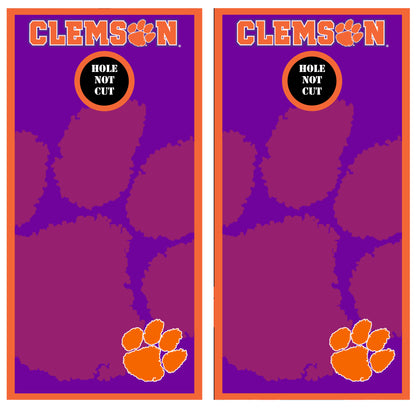 Clemson University Purple Printed Vinyl Wraps/Skins
