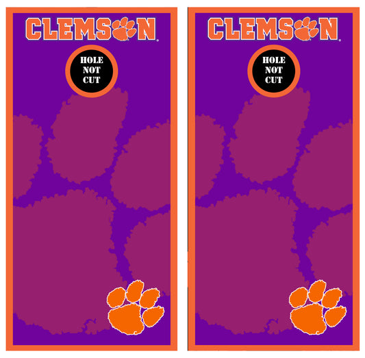 Clemson University Purple Printed Vinyl Wraps/Skins