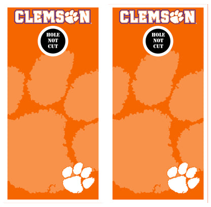 Clemson University Orange printed Vinyl Wraps/Skins