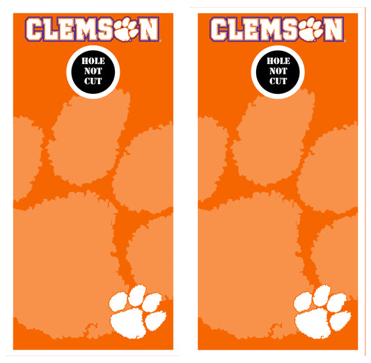 Clemson University Orange printed Vinyl Wraps/Skins