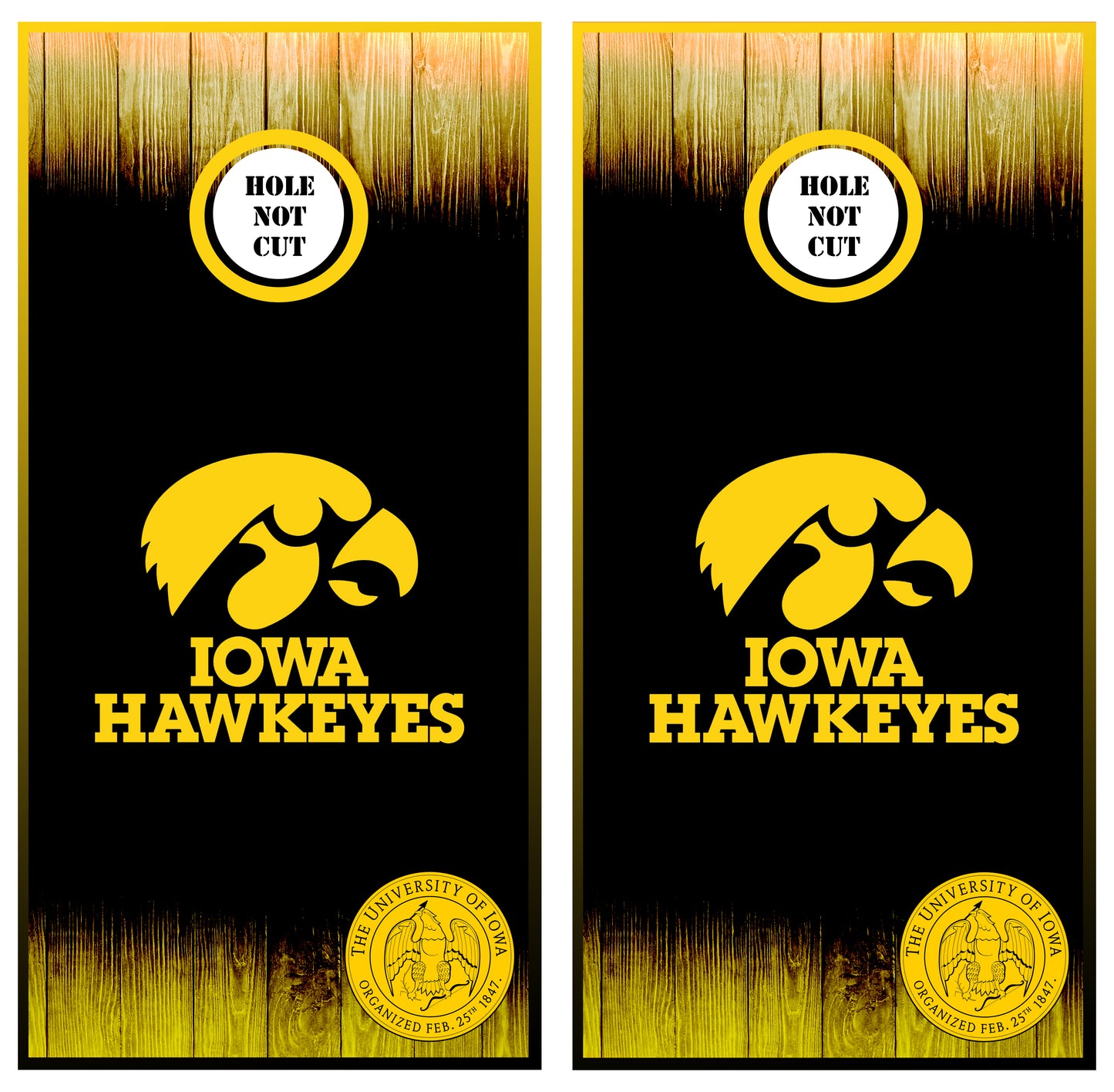Iowa Hawkeyes Printed Vinyl Wraps/Skins