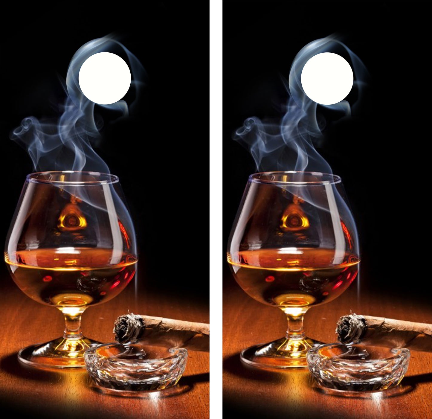 Cigar Whiskey Glass Cornhole Set