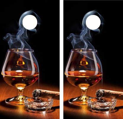 Cigar Whiskey Glass Cornhole Set