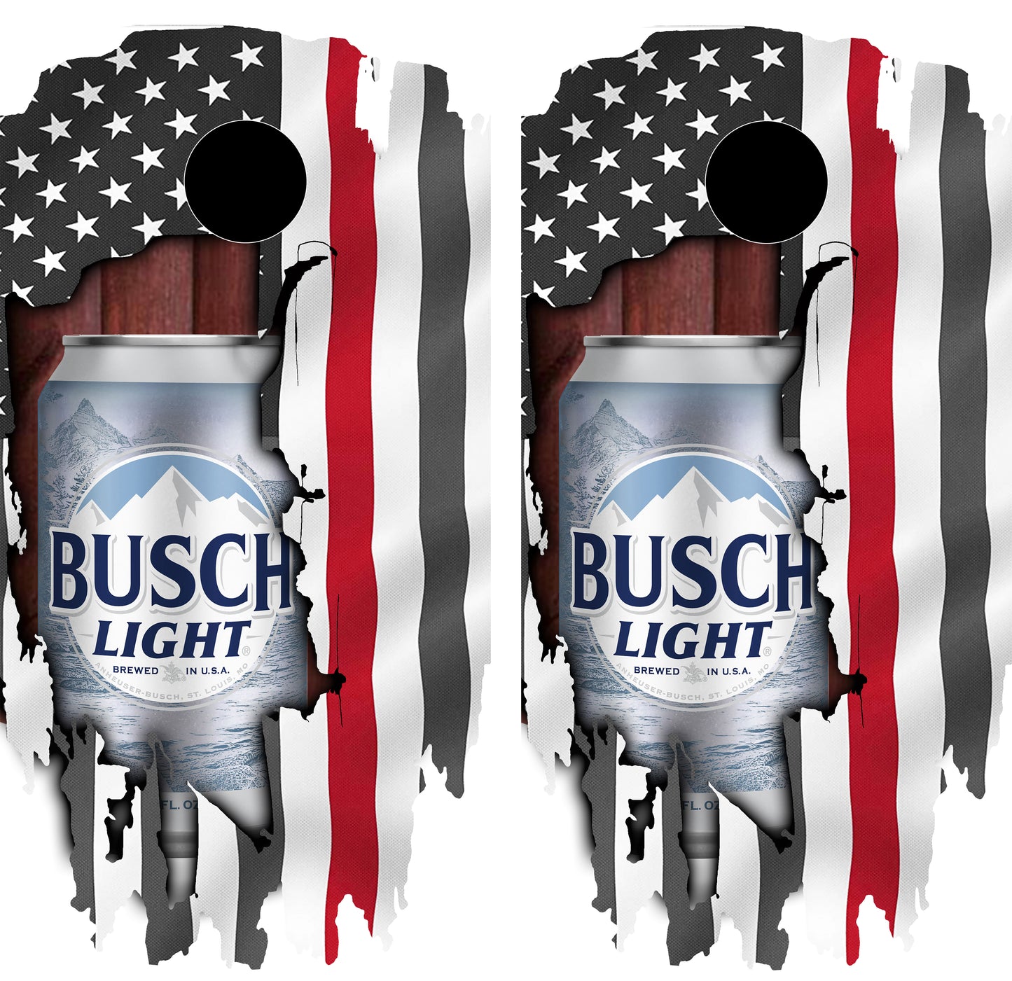 Busch Red Line Flag Cornhole set