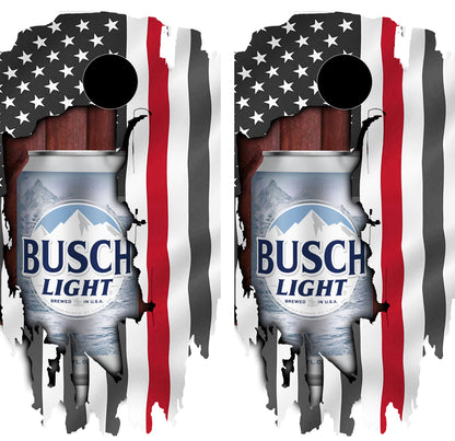 Busch Red Line Flag Cornhole set
