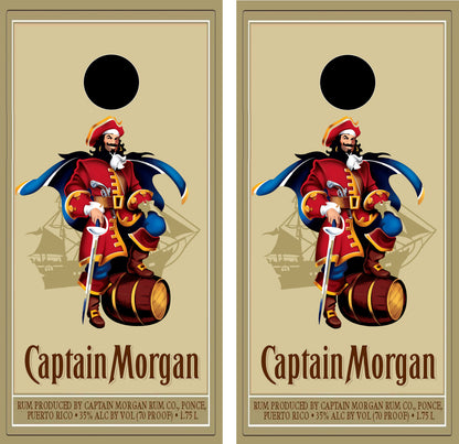 Captain Morgan Tan Printed Cornhole Set