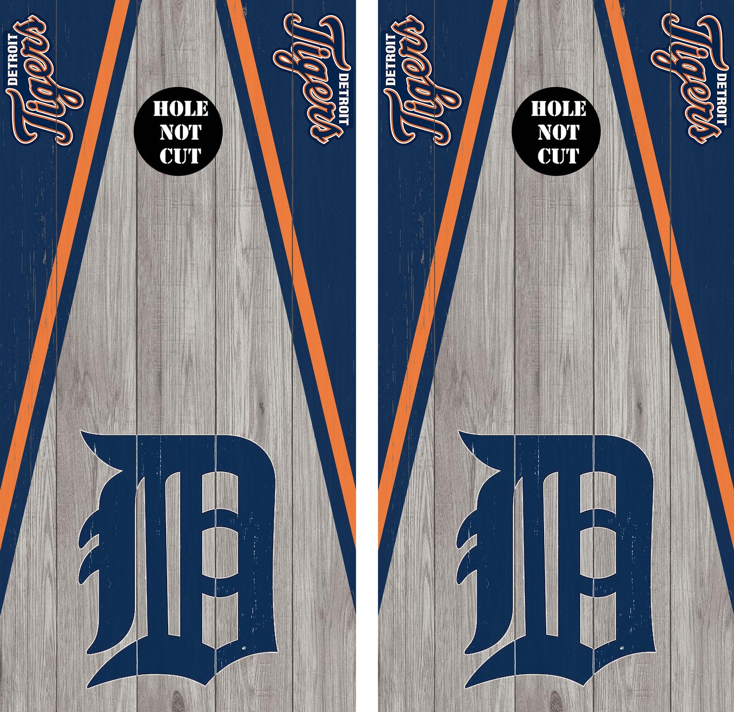 Detroit Tigers Shuffleboard Style Cornhole Wraps/Skins