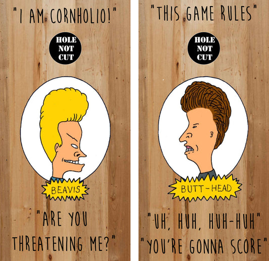 Beavis and Butthead Cornhole Vinyl Wraps/Skins