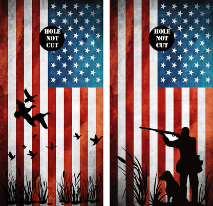 Duckhunter Silhouette Mixed Vinyl Cornhole Wraps/Skins