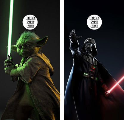 Star Wars Yoda and Darth Vader Cornhole Wraps/Skins