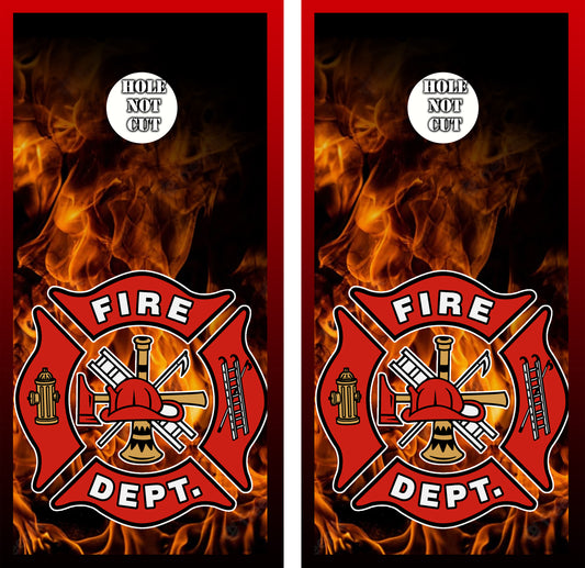 Firefighter Fire Dept. Cornhole Wraps/Skins