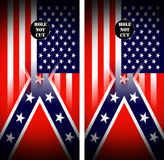 American Confederate Flag Cornhole Wraps/Skins