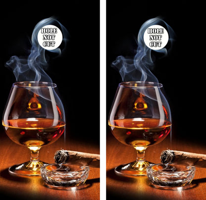 Cigar and Whiksey Glass Cornhole Wraps/Skins