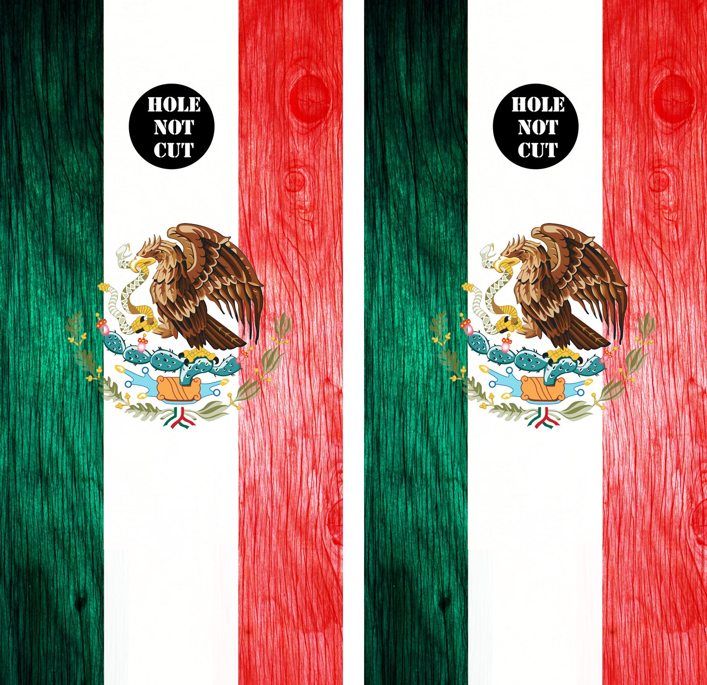 Mexican Flag Cornhole Wraps/Skins