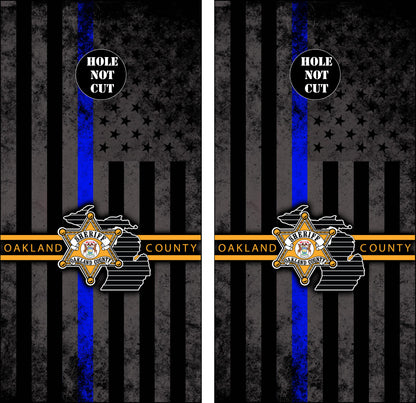 Oakland County Sheriff Cornhole Vinyl Wraps/Skins