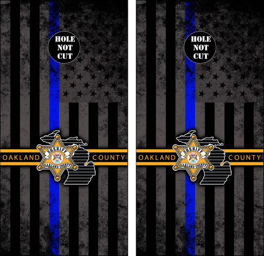 Oakland County Sheriff Cornhole Vinyl Wraps/Skins