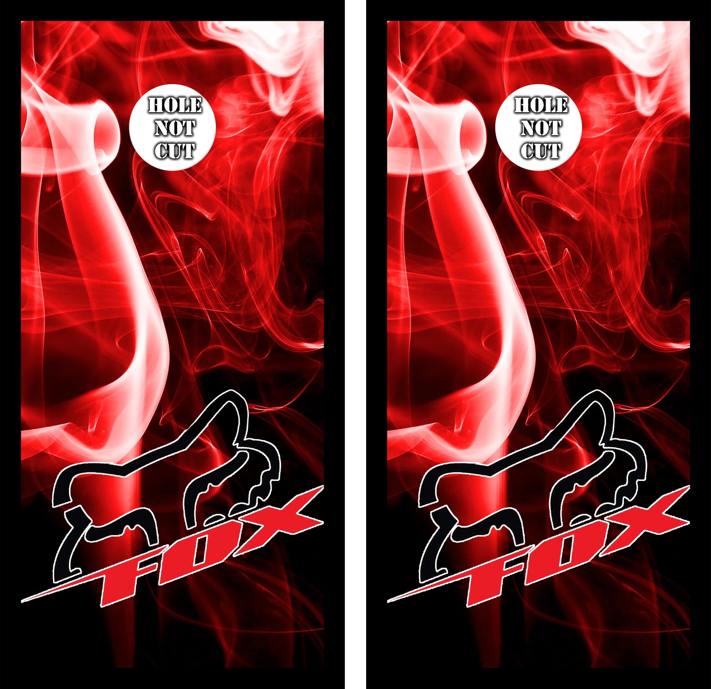 For Racing Red Swirl Cornhole Wraps/Skins