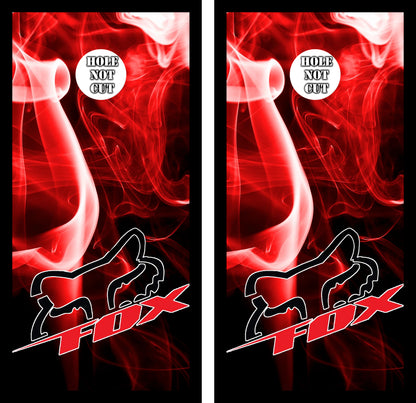 For Racing Red Swirl Cornhole Wraps/Skins