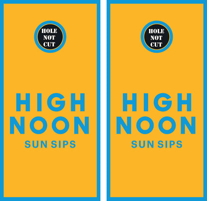 High Noon Sun Sips Cornhole Vinyl Wraps