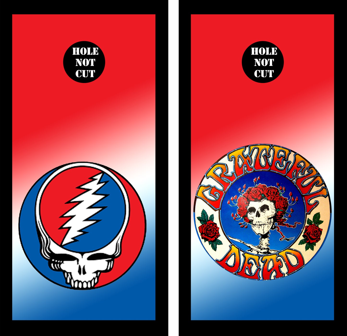 Grateful Dead Mixed Logos Cornhole Vinyl Wraps/Skins