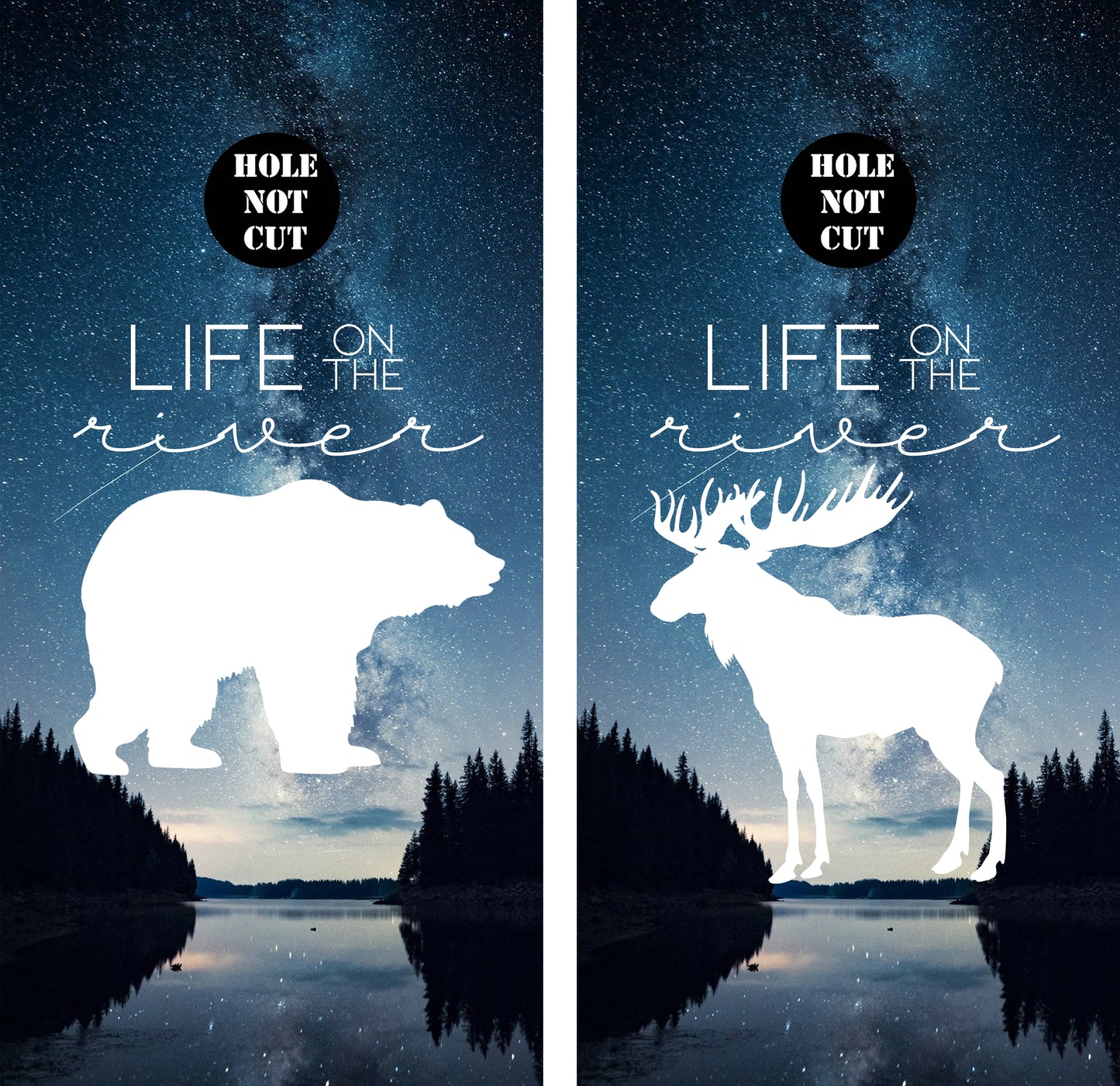 Life on the River Bear and Moose Vinyl Wraps/Skins