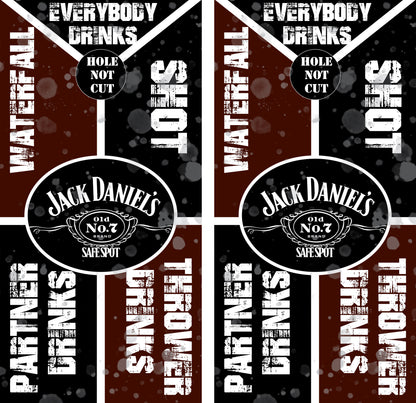 Jack Daniels Waterfall Drinking Game Vinyl Wraps/Skins