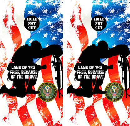 Land of the Free Because of the Brave Vinyl Wraps/Skins