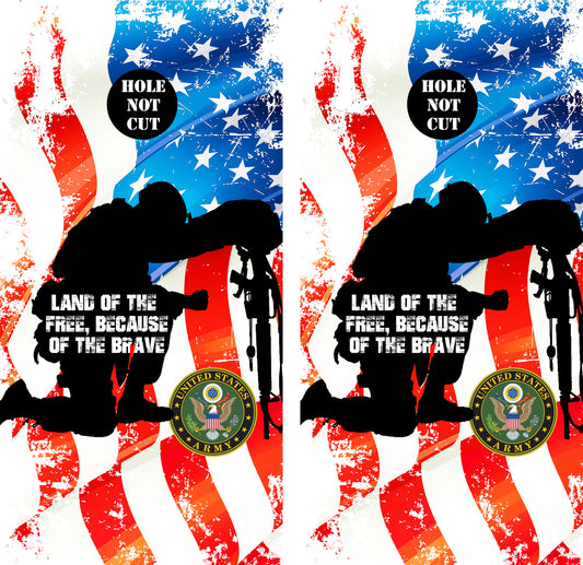 Land of the Free Because of the Brave Vinyl Wraps/Skins