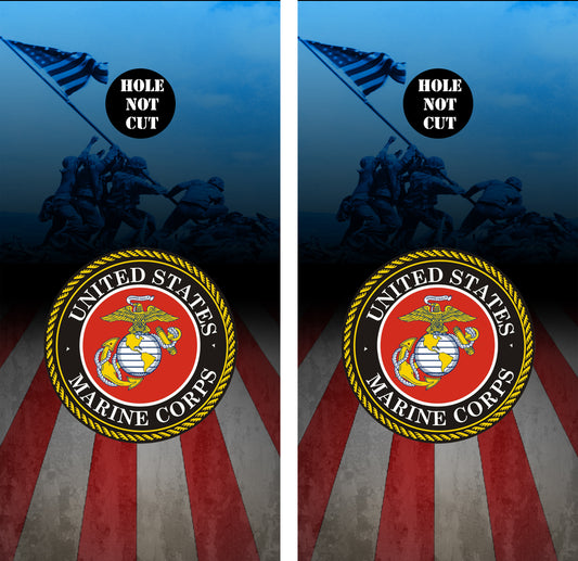 USMC Raising Flag Iwo Jima Vinyl Wraps/Skins