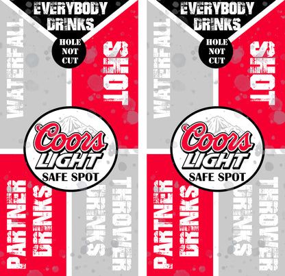 Coors Waterfall Drinking Game Vinyl Wraps/Skins