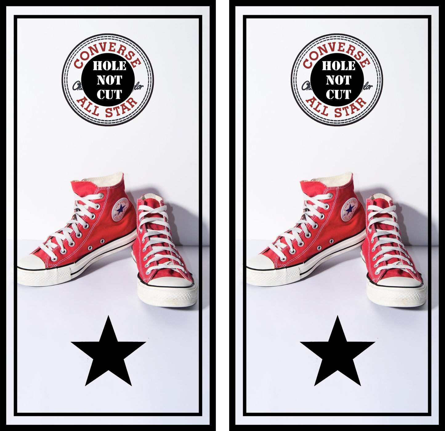 Converse Red Sneakers Cornhole Wraps/Skins