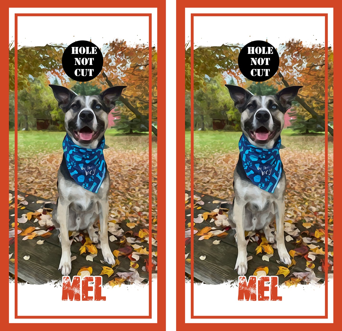 Customizeable Pet Watercolor Cornhole Wraps/Skins