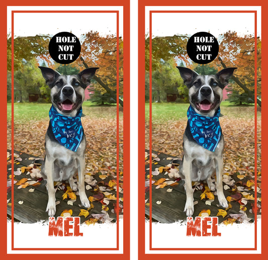 Customizeable Pet Watercolor Cornhole Wraps/Skins
