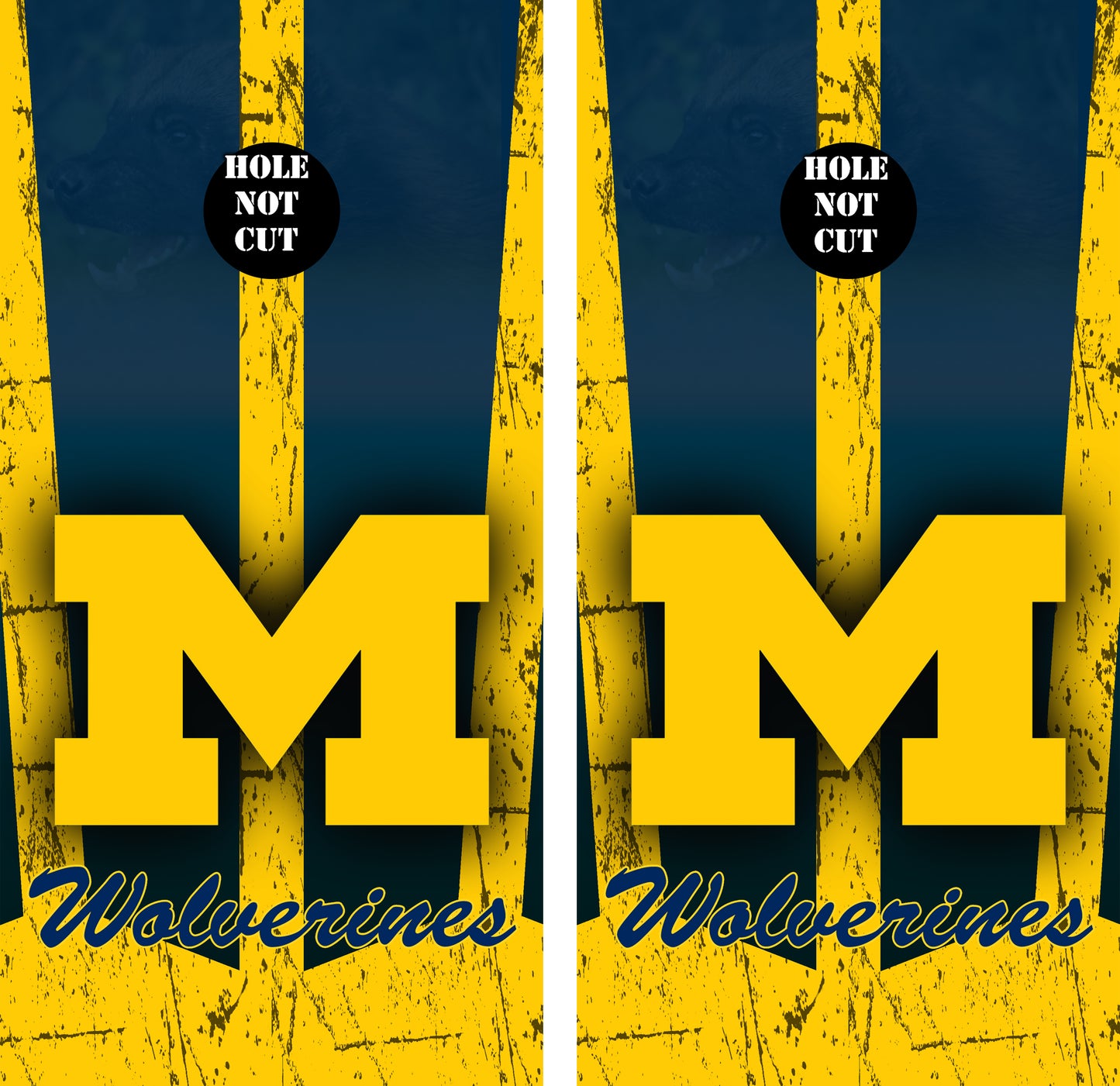 U of M Wolverine Tattered Vinyl Wraps/Skins